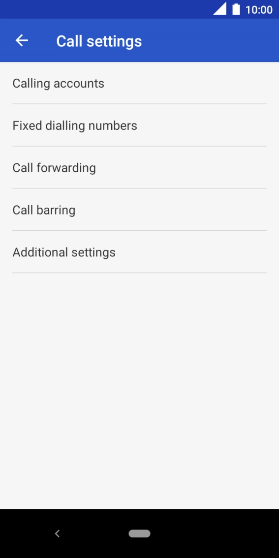 Press Call forwarding.