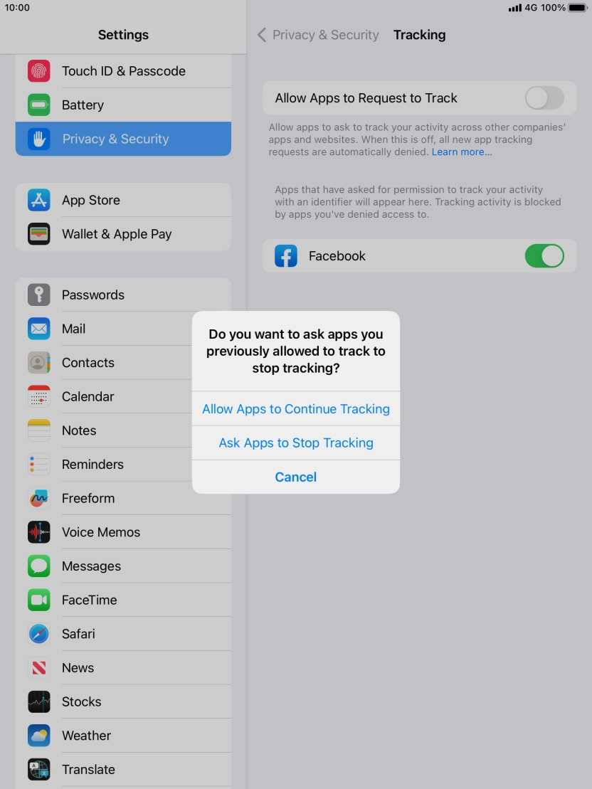 If you turn off the function, press the required setting.