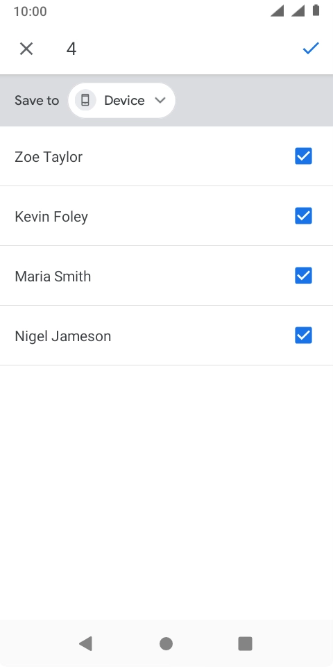 Press the required contacts to select them.
