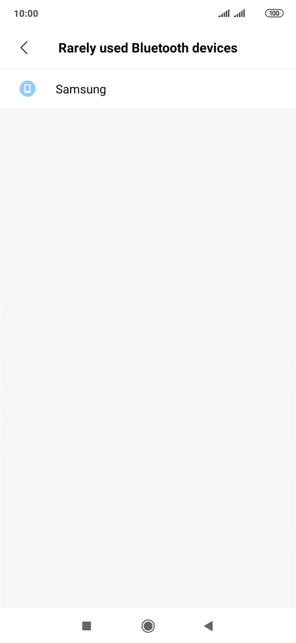 Press the required Bluetooth device and follow the instructions on the screen to pair the device with your phone.
