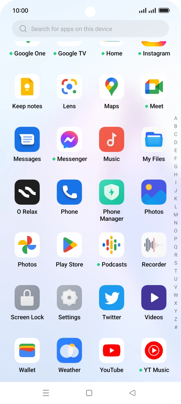 Press Photos and go to the required folder. Press Photos and go to the required folder.