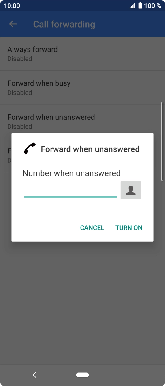 Key in 901 and press TURN ON.