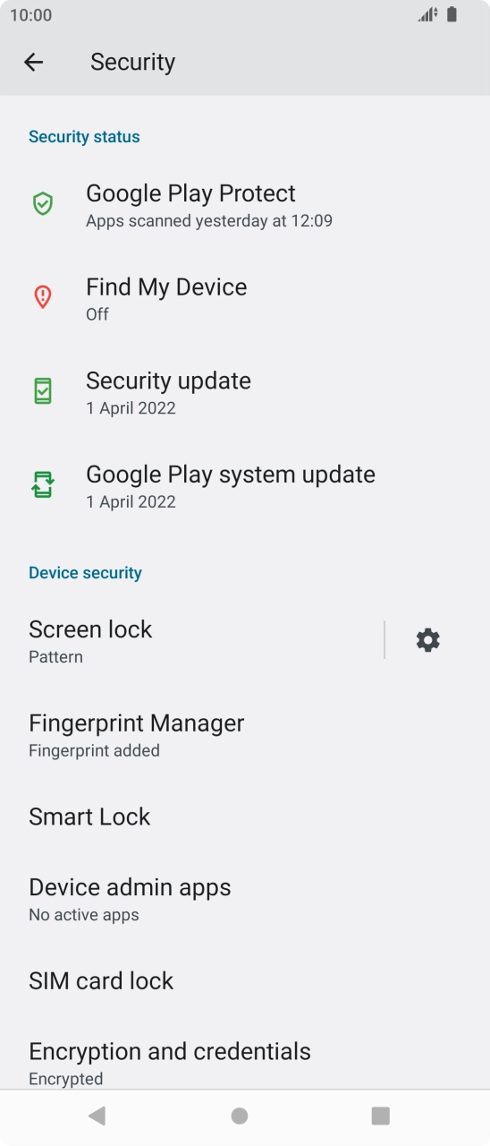 Press Screen lock and key in the current phone lock code.