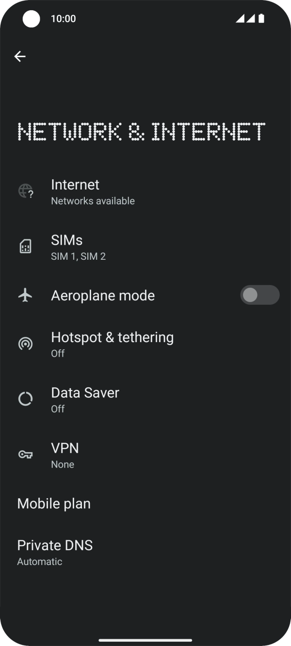 Press Hotspot & tethering. Press Hotspot & tethering.
