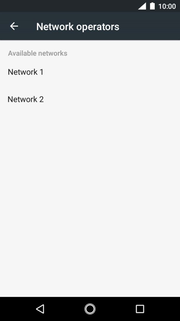 Press the required network.