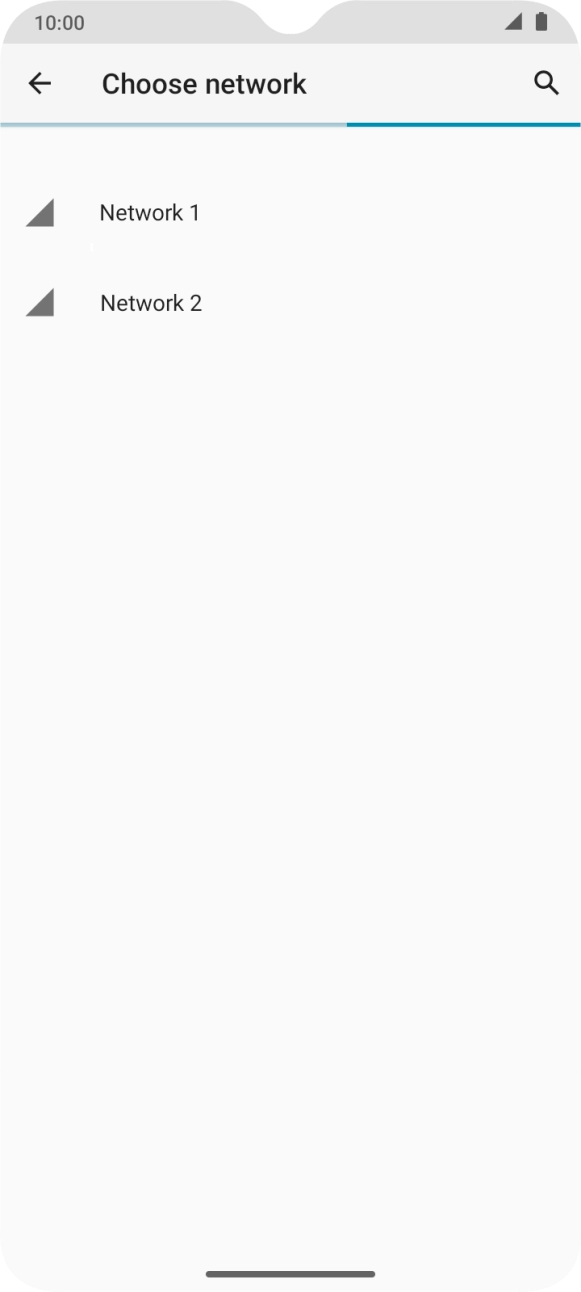 Press the required network.