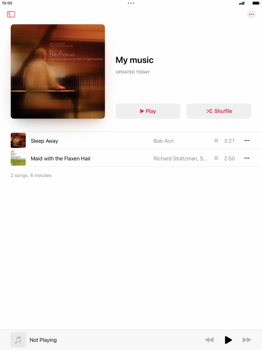 Go to the required category or playlist and press the required audio file.