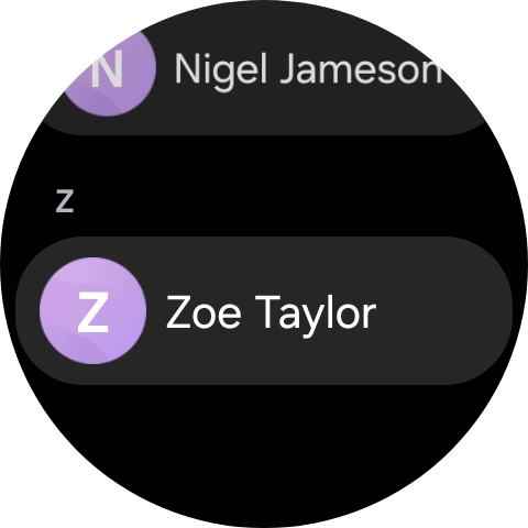 Press the required contact.