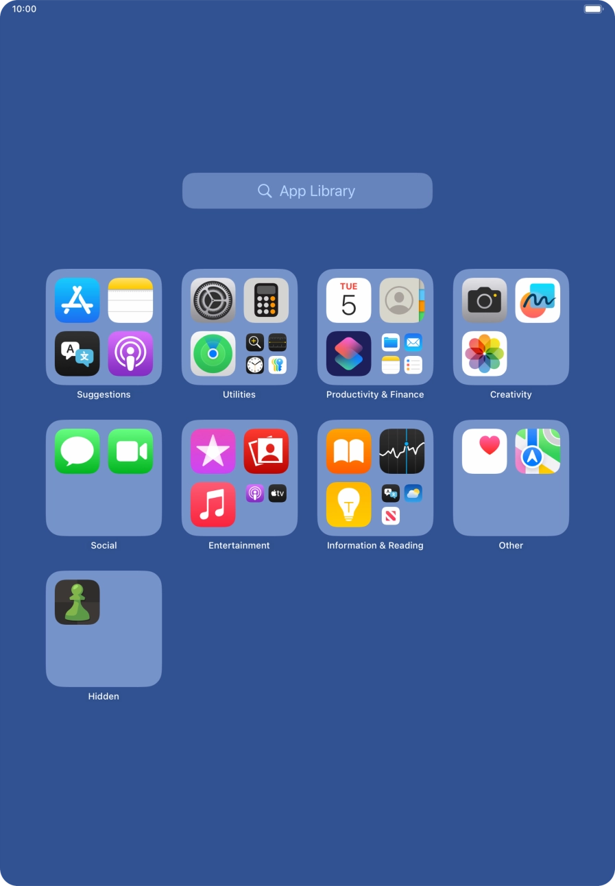 Press and hold the required app.