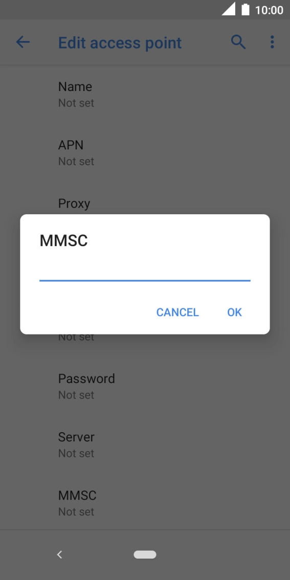 Key in http://mmsc.mms.o2.co.uk:8002 and press OK. Key in http://mmsc.mms.o2.co.uk:8002 and press OK.