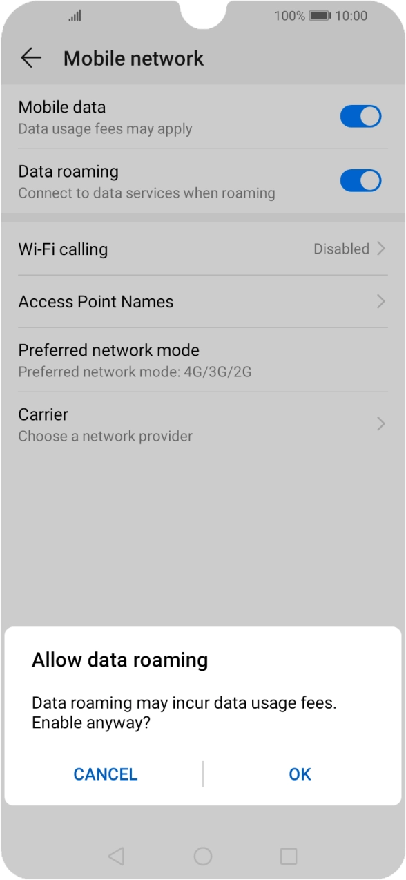 If you turn on the function, press OK. If you turn on the function, press OK.