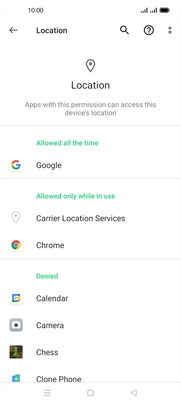 Press the required app.