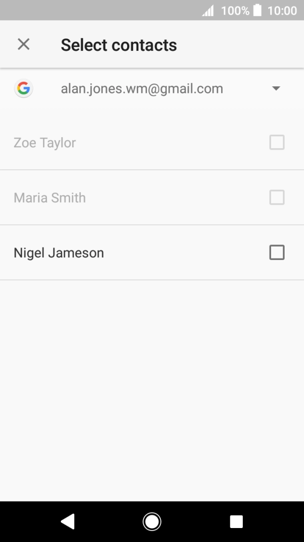 Press the drop down list.