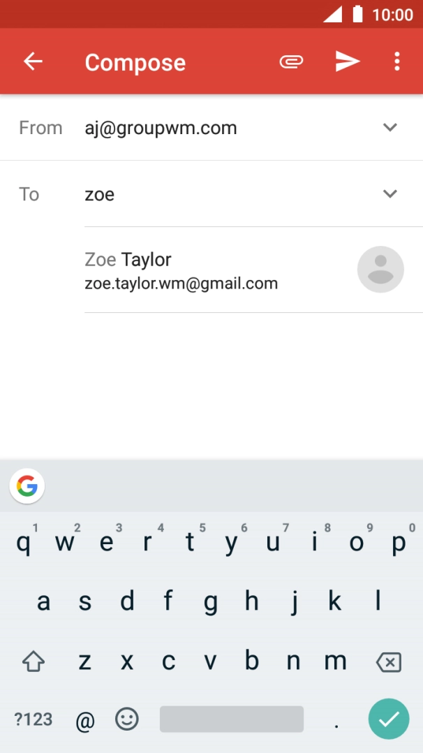 Press the required contact.