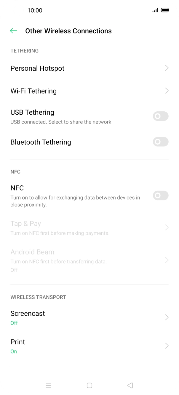 Press Personal Hotspot. Press Personal Hotspot.