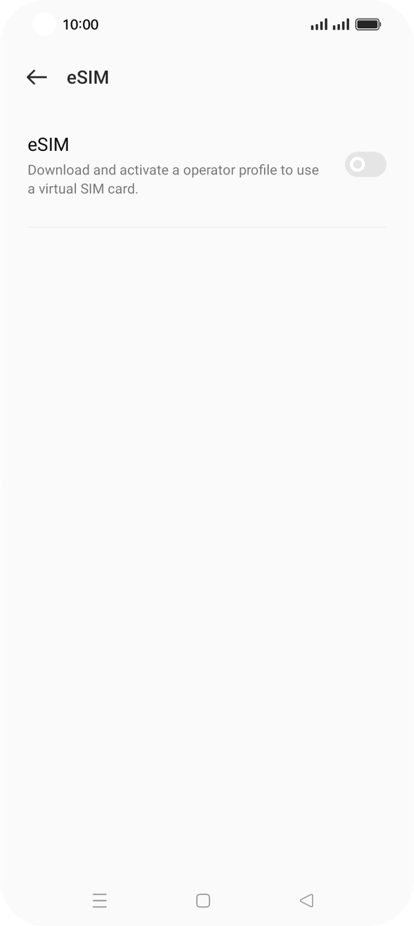 Press the indicator next to 'eSIM'.