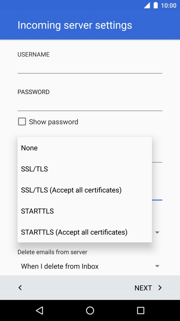 Press None to turn off the function.