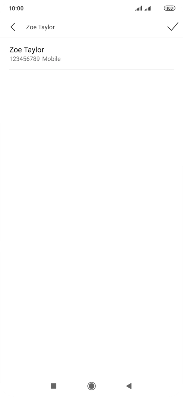 Press the required contact.