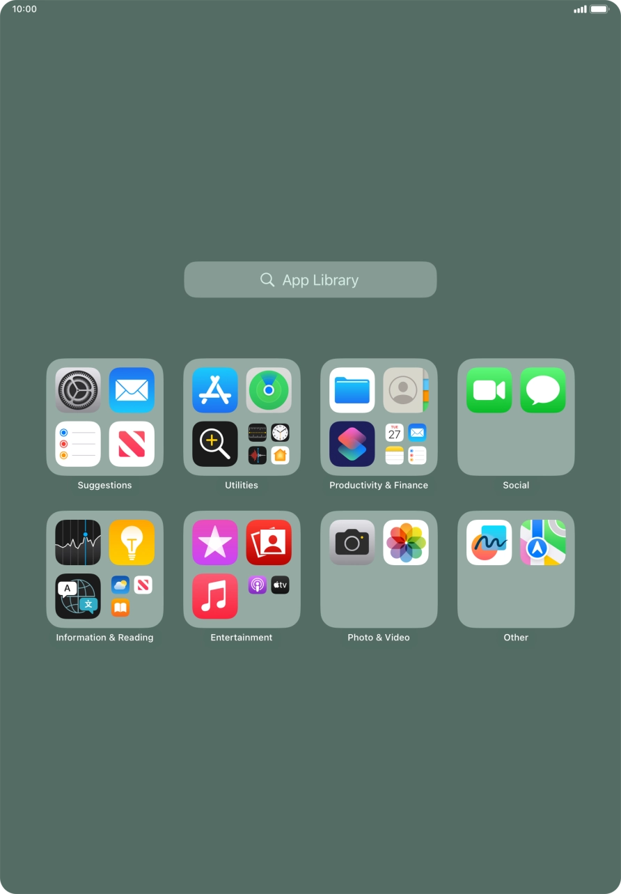 Press the required app.