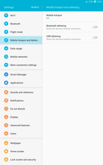 Press Mobile hotspot.