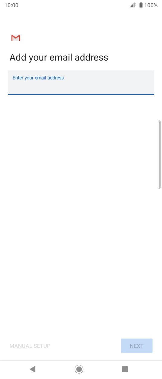 Press the field below 'Enter your email address' and key in your email address. Press the field below 'Enter your email address' and key in your email address.