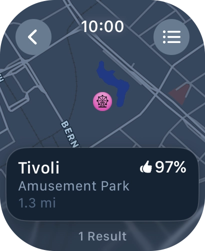 Press the required destination.