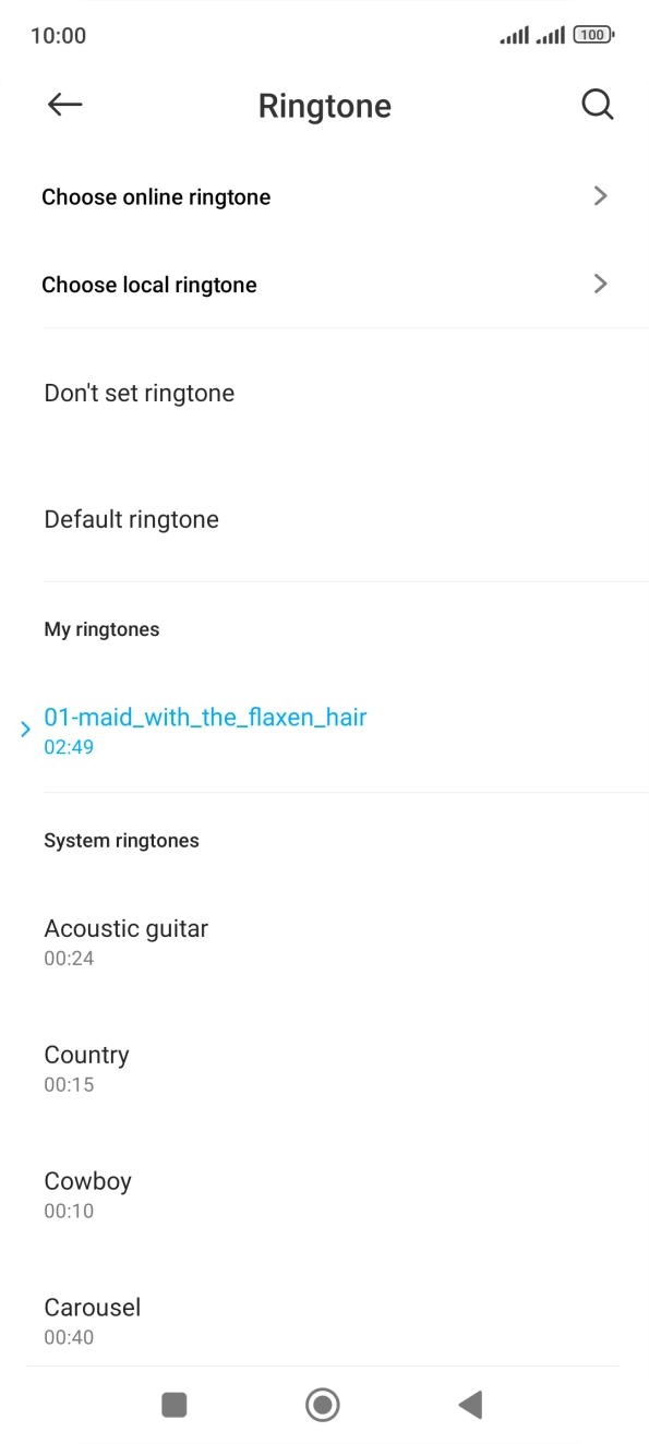 Press the Home key to return to the home screen.