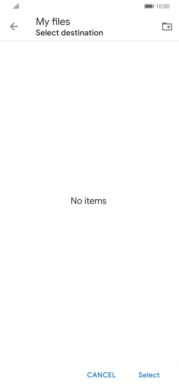 To create a new folder, press the new folder icon and follow the instructions on the screen to create a new folder. To create a new folder, press the new folder icon and follow the instructions on the screen to create a new folder.