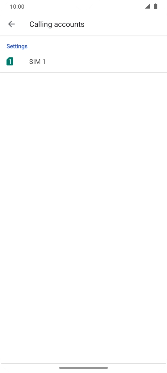 Press the name of the SIM.