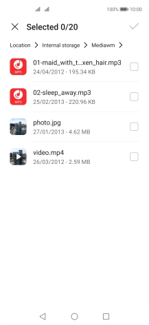 Press the required file.