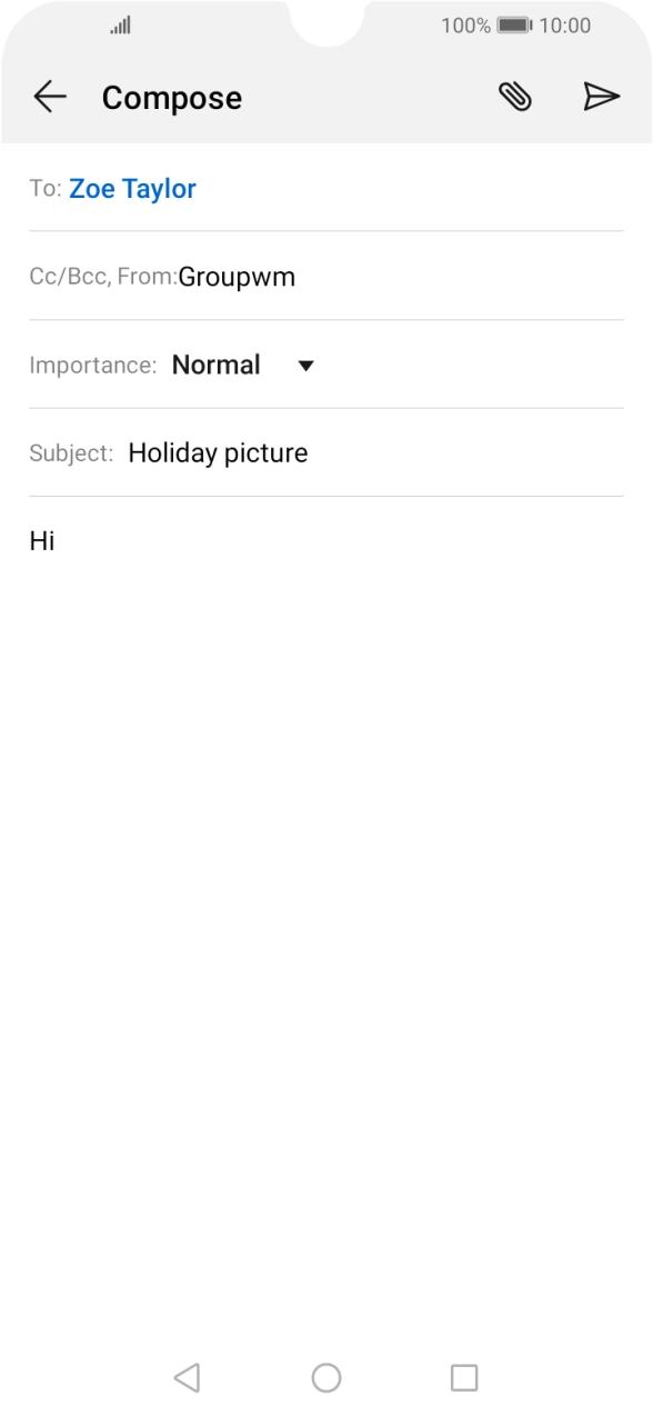 Press the attachment icon.