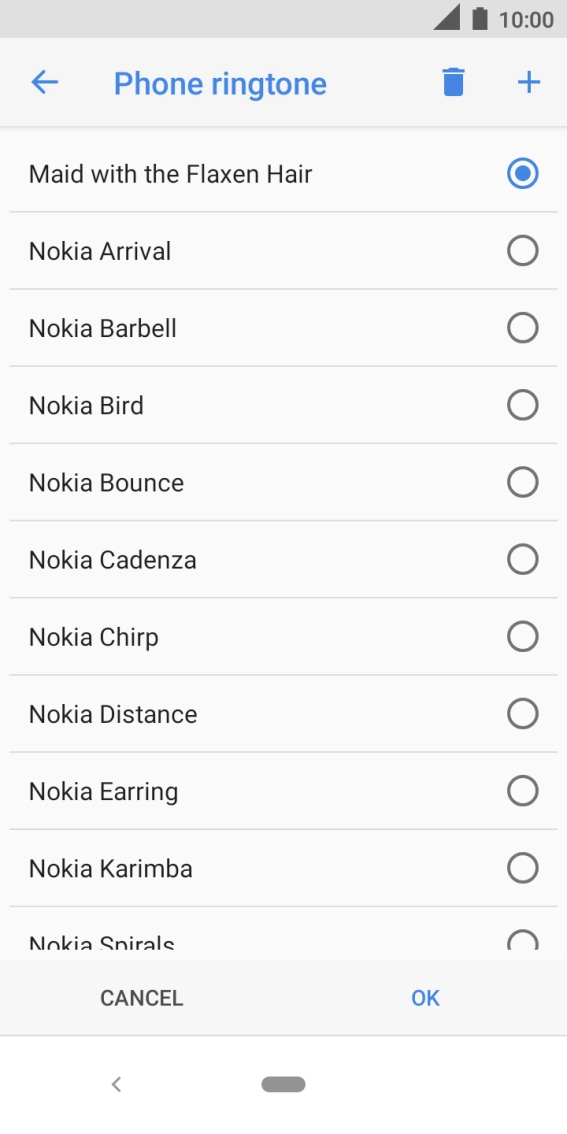 Press the required ring tones to hear them.