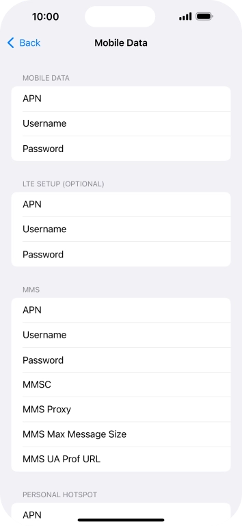 Press APN and key in wap.o2.co.uk.