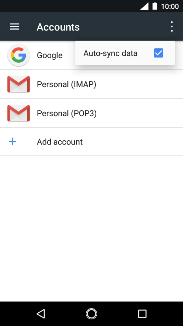 Press Auto-sync data.