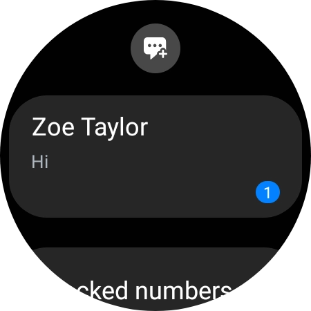 Press the required text message to read it.
