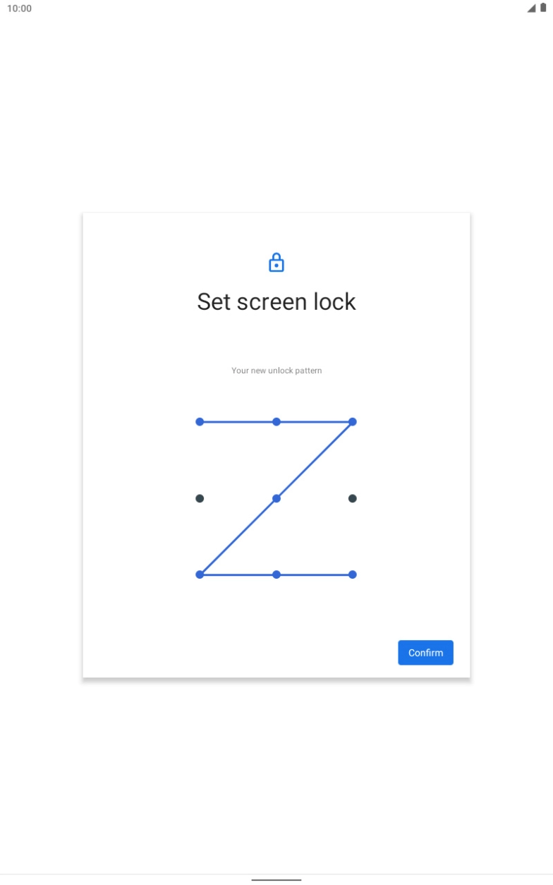 Repeat the selected lock code and press Confirm.