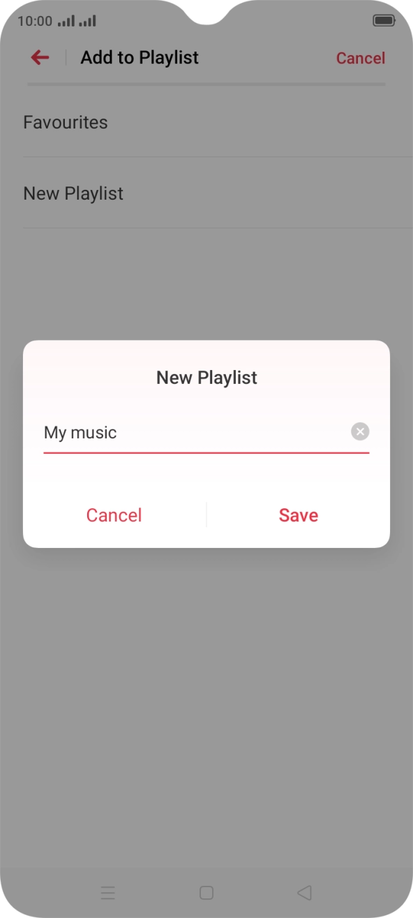Key in a name for the playlist and press Save.