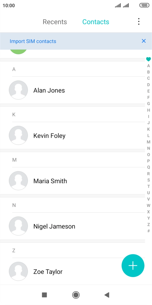 Press the menu icon.