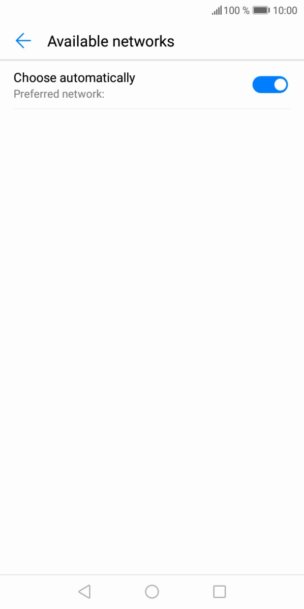 If you want to select a network manually, press the indicator next to 'Choose automatically' to turn off the function.