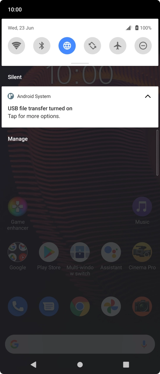 Press Tap for more options..