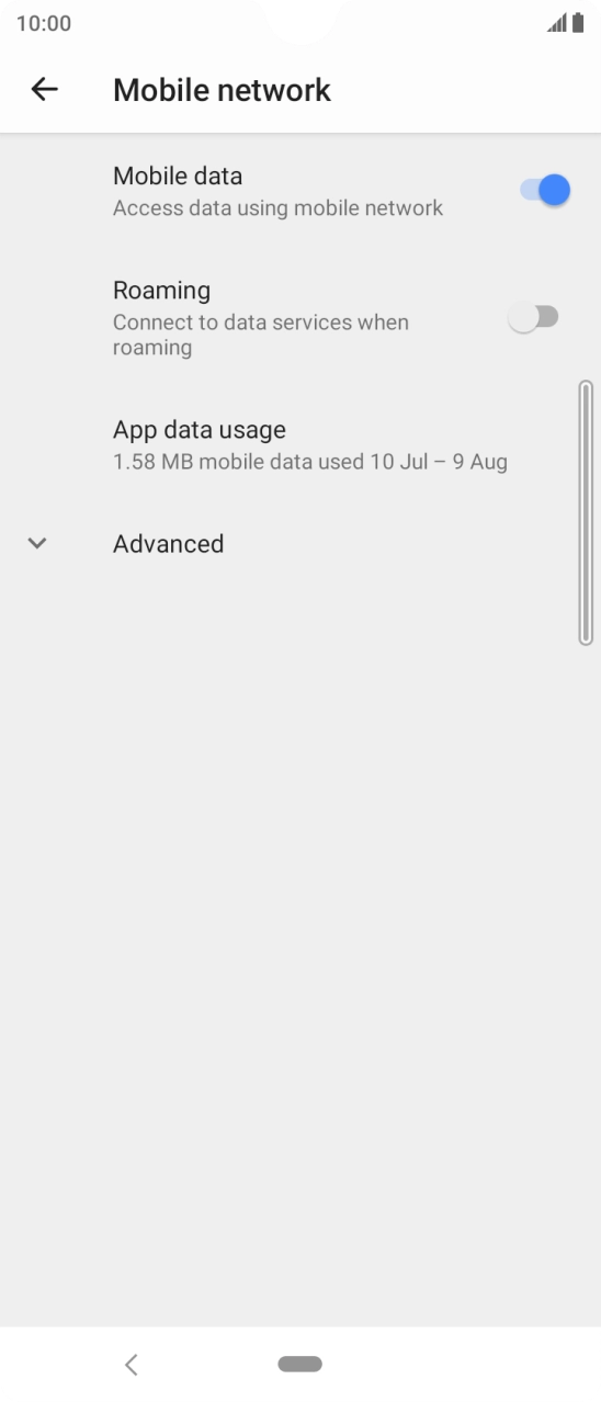 Press Advanced. Press Advanced.
