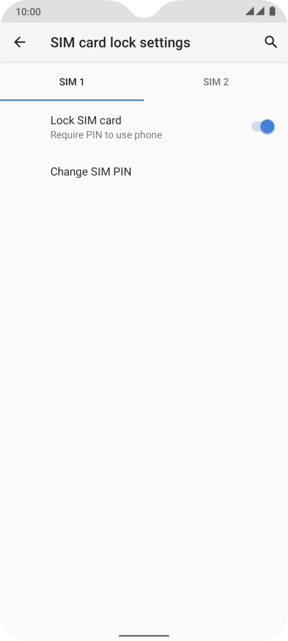 Press the required SIM.