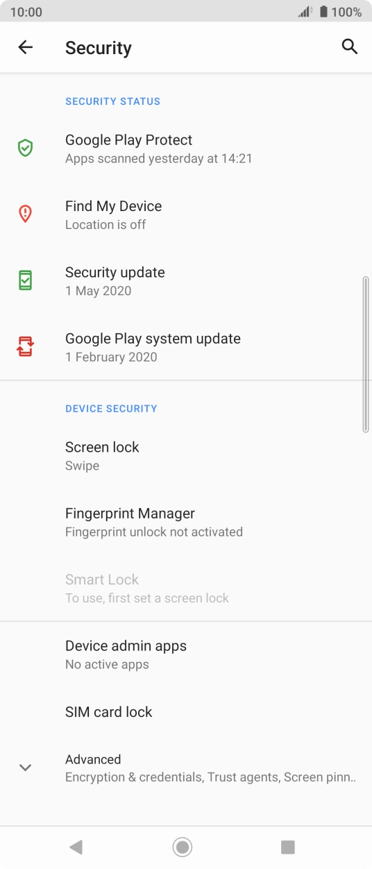 Press Fingerprint Manager. Press Fingerprint Manager.
