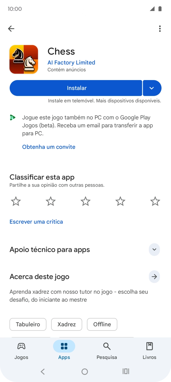 Prima a tecla de início para terminar e voltar ao ecrã inicial.