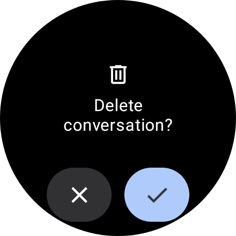 Press the confirm icon.