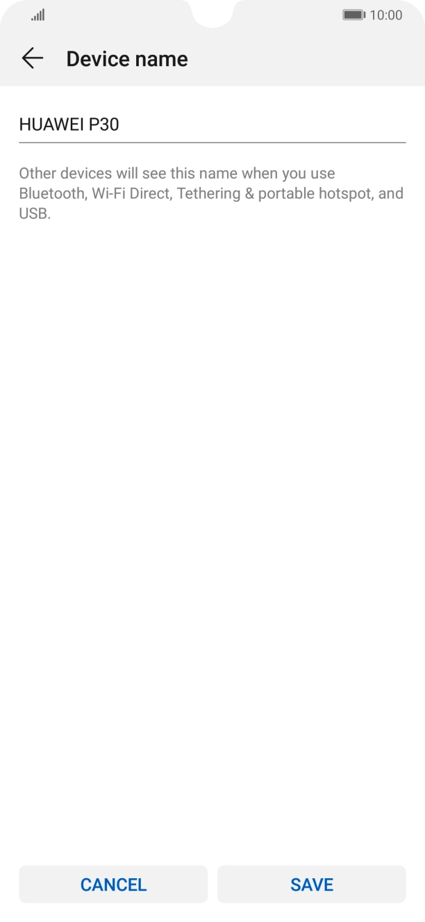 Key in the required WiFi hotspot name and press SAVE. Key in the required WiFi hotspot name and press SAVE.