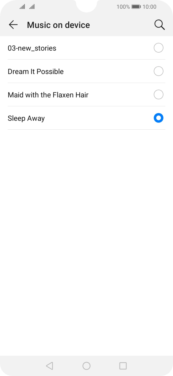 Once you've found a ring tone you like, press the Return key twice.