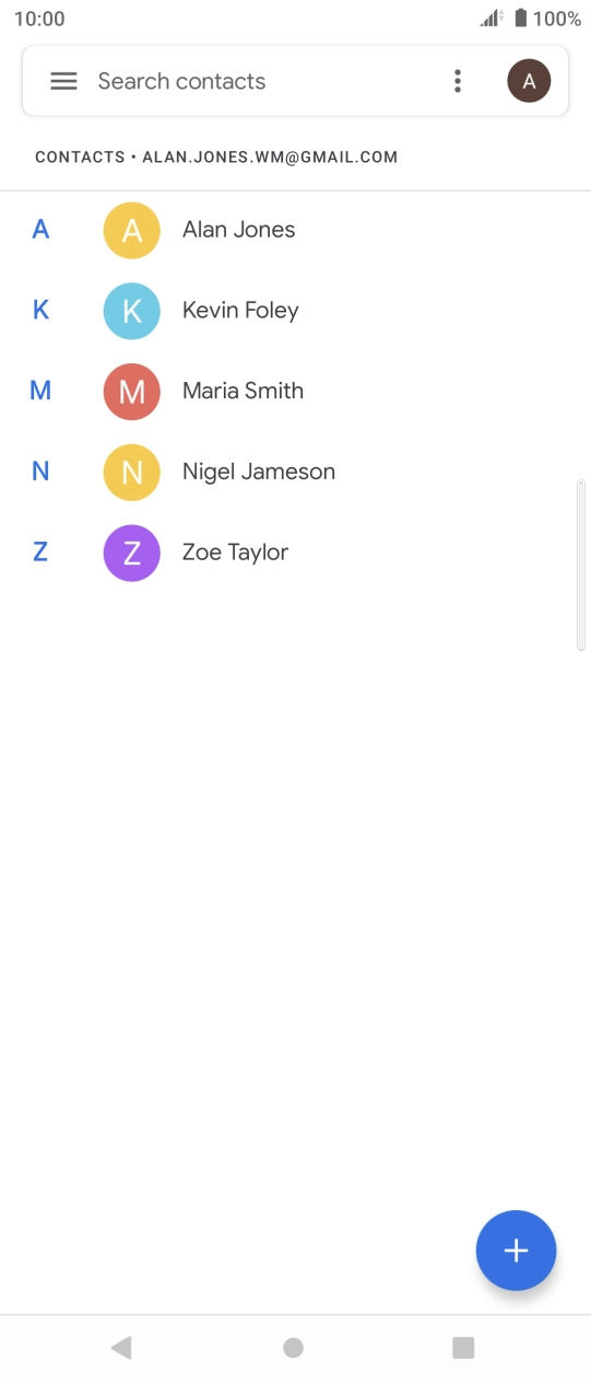 Slide your finger right starting from the left side of the screen.