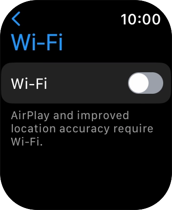 Press the indicator next to 'Wi-Fi' to turn on the function.