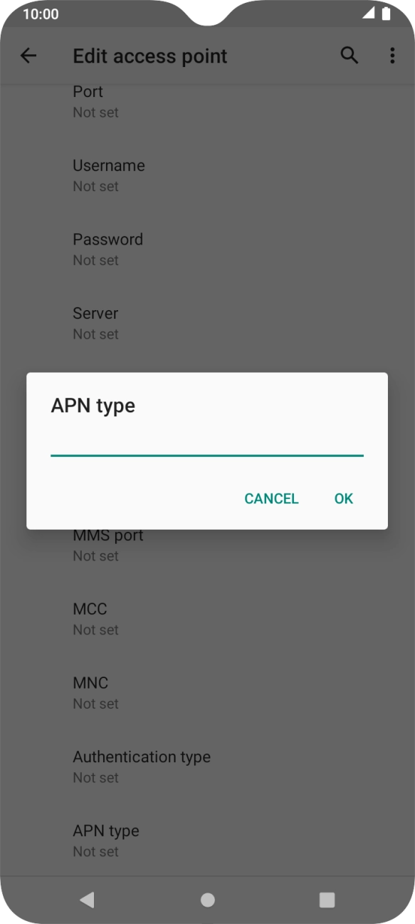 Key in mms and press OK. Key in mms and press OK.